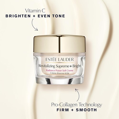 Estée Lauder Revitalizing Supreme+ Bright Radiance Cream - Vitamin C Moisturizer for Dull Skin, 1.7 Oz