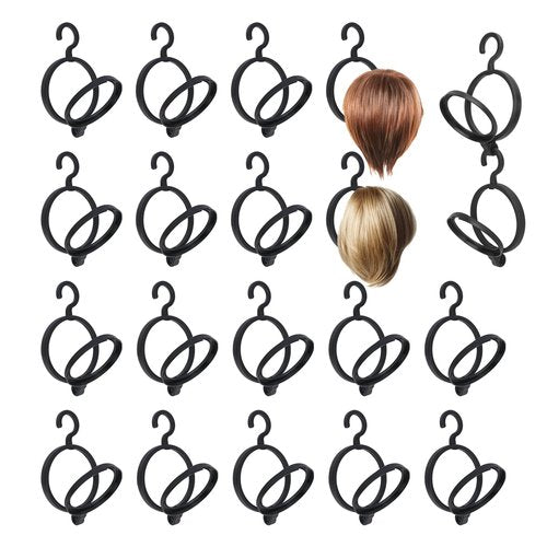 KUKLIPJIM 20-Pack Wig Hanger & Storage Solution, Versatile Stand for Multiple Wig Organization & Display - Portable Wig Holder
