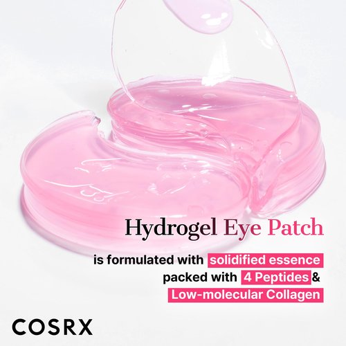 COSRX Limited Pink Edition Pink Peptides Collagen Hydrogel Eye Patch – Valentine’s Day Gifts for Girls and Women, Under Eye Mask for Puffy Eyes and Dark Circles, 60 Patches, Korean Skin Care