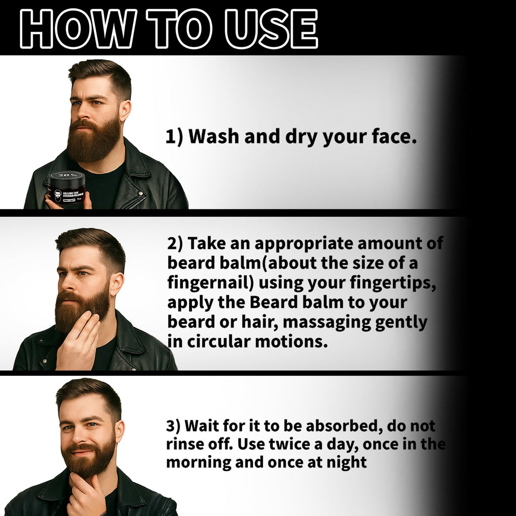 Wdvpue Estimulante de Barba, Bálsamo Para Crecimiento De Barba Ultra Potente, Barba Crema, Beard Growth Balm, Thicker, Fuller Beard & Hair 100ml/3.5oz (1)