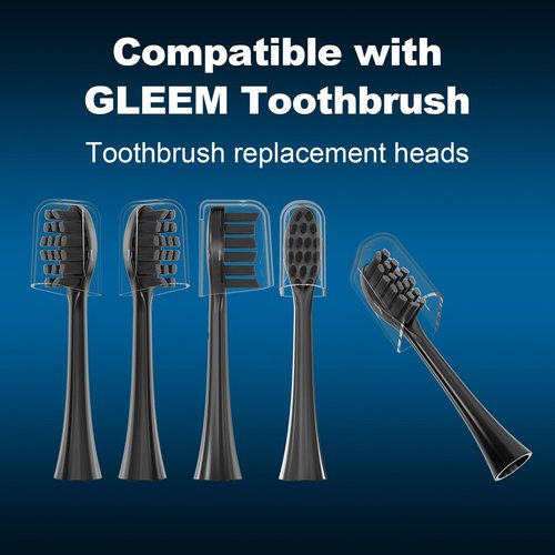 Feihead Replacement Toothbrush Heads 10 Pack Compatible with Gleem Electric Toothbrush, 5Black+ 5White
