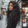 7 Packs Ocean Wave Crochet Hair 18 Inch Long Curly Braiding Deep Ocean Wave Hair Short Wavy Crochet Braids Synthetic Hair Extensions for Women (18Inch (Pack of 7), 1B)