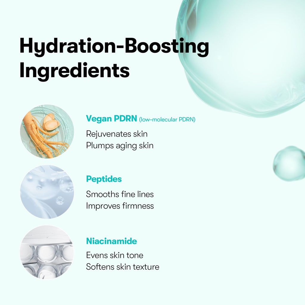 VT COSMETICS PDRN Glow Ampoule, PDRN Facial Mist, Deep Hydration Spray Serum, Vegan Skin Care, Light-weight Face Moisturizer, Plumping Effect, Fragrance-Free, Korean SkinCare (3.38 fl oz / 100 ml)
