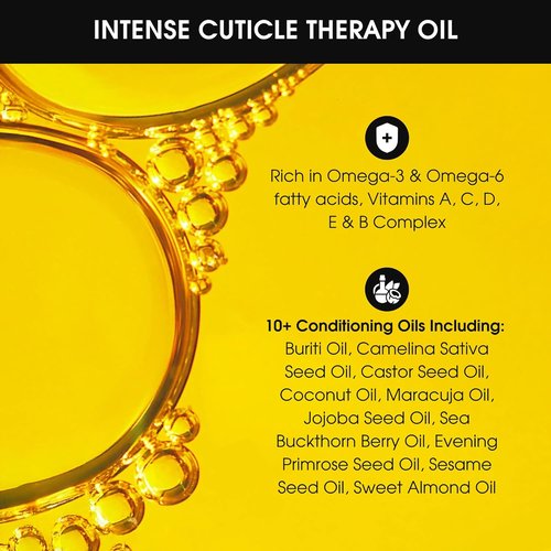 Deborah Lippmann Cuticle Oil - Intense Therapy Nourishes & Repairs with 10 Essential Oils | Vegan, 10-Free Formula