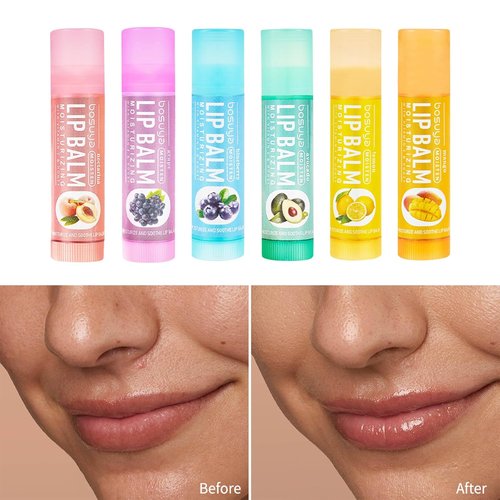 Skiennix Lip Balm Set - Gentle Hydration for Dry & Sensitive Lips | 6 Flavors for All-Day Moisture