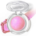HOSAILY Holographic Duochrome Pink Glitter Eyeshadow Palette - Color Shift Metallic Shimmer & Iridescent Highlighter
