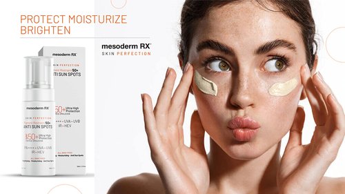 Mesoderm RX Pigment Restraint Anti Sun Spots Ultra High Protection Pigment Control-Protects Skin against Blue Light UVB, UVA, HEV, IR-Facial Sunblock, 50ml