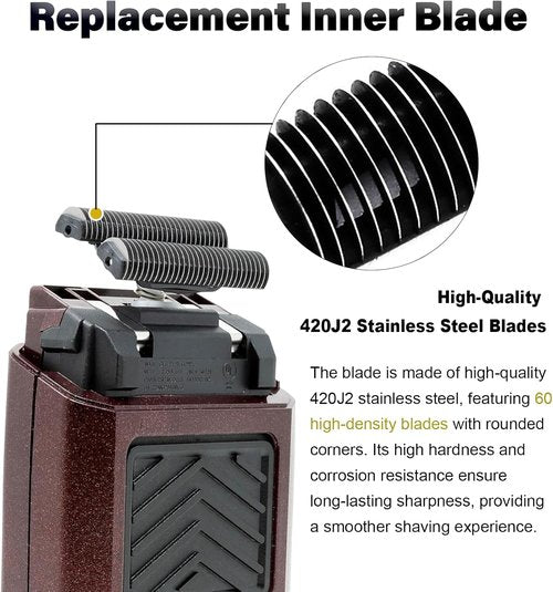 Finale Blades Shaver Replacement - Compatible with Wahl 5-Star Shaper & Finale - 2 Sets of Razor Blades