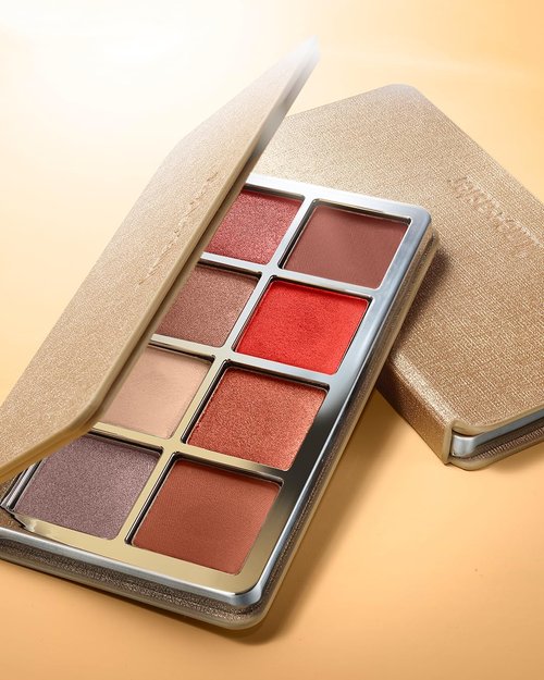 Lune+Aster Sunstone Eyeshadow Palette - Waterproof Matte & Shimmer Eyeshadow, 8 Shades in Mirrored Compact