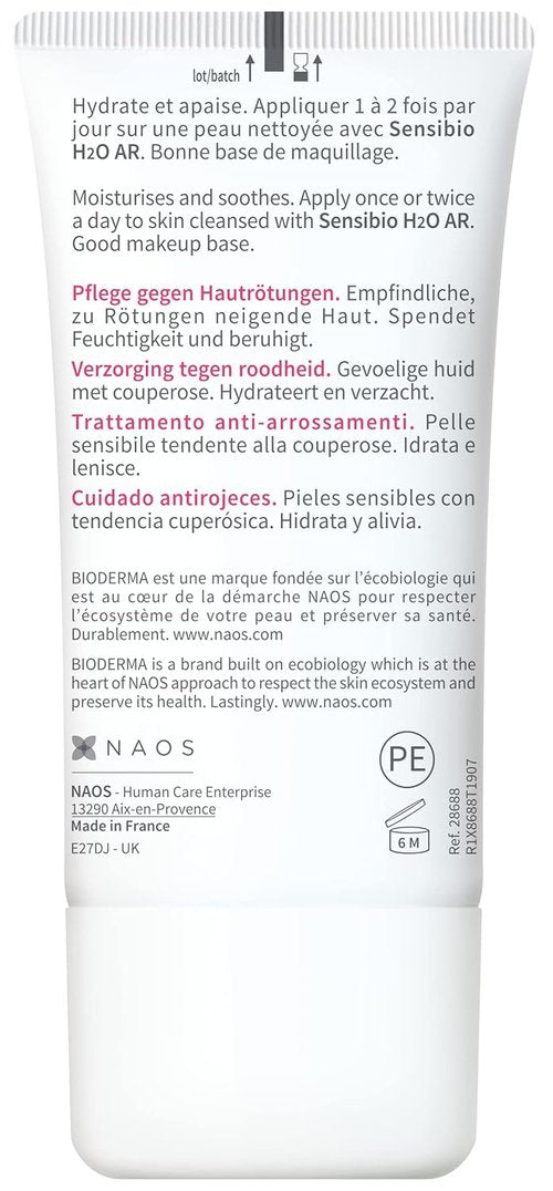 Bioderma - Sensibio AR Cream - Soothing Facial Redness Relief Lotion - Moisturizing for Sensitive Skin