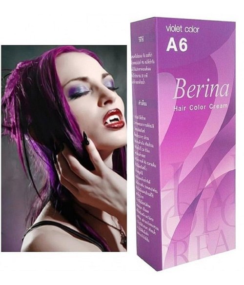 Berina Permanent Hair Dye - Purple Punk Color for Bold, Vibrant Looks | A6 Size