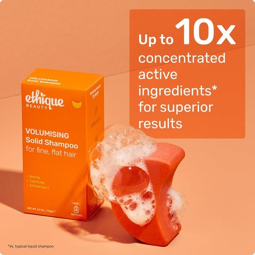 Ethique Volumizing Shampoo Bar - Biotin Formula for Thin, Fine Hair | Plastic-Free, Vegan, 3.88 oz
