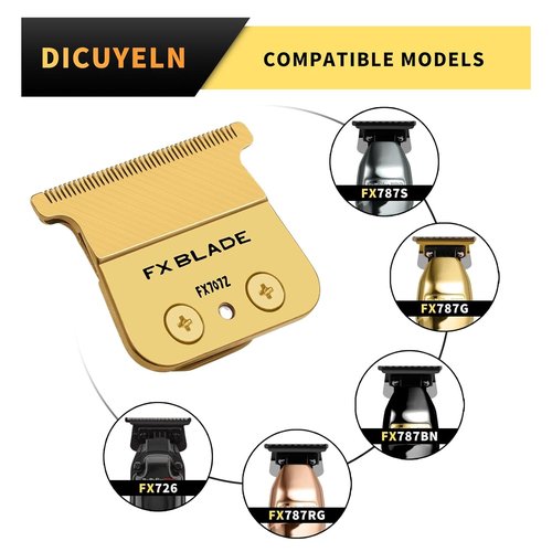 Babyliss FX707Z Replacement Blades - Zero-Gapped Blades for FX787 & FX726 Trimmers - Gold