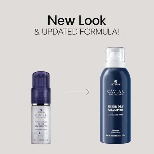 Alterna Haircare CAVIAR Anti-Aging Sheer Dry Shampoo - Refresh Hair & Absorb Oil | 5 Fl Oz, No Buildup for All Hair Types