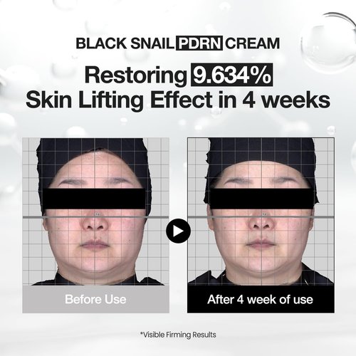 CLIV Black Snail PDRN Cream - Firming & Lifting Face Moisturizer with 65% Snail Mucin - Korean Skincare for Fine Lines, 1.76 fl oz (52ml)