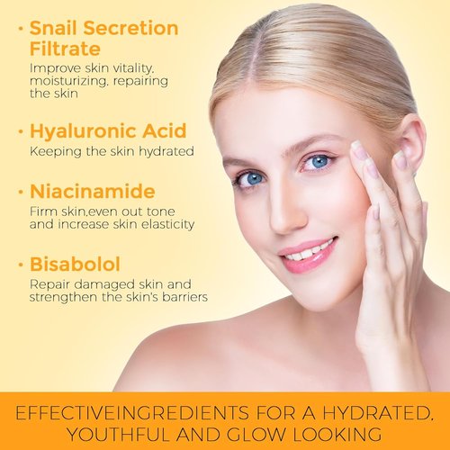 Skiennix Snail Mucin Facial Travel Size Skin Care Set - Perfect Gift for Women & Teens | Ideal for Birthdays & Holidays