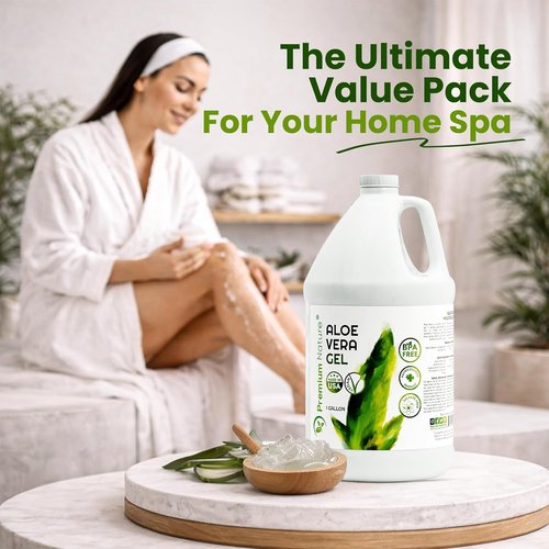 Premium Nature Aloe Vera Gel - Moisturizing Skin & Hair Relief | 1 Gallon (128 fl oz)