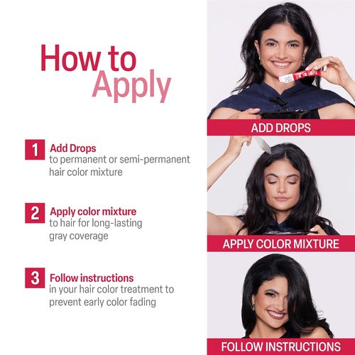 Skiennix Gray Hair Coverage Drops - 2 Pack | Prevent Color Fade & Extend Touch-Up Time