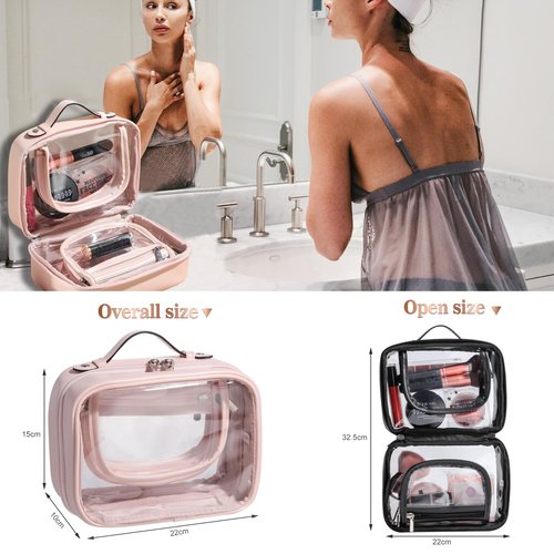 BS-MALL Premium Travel Toiletry Bag - Large Capacity, Multiple Compartments, and Durable Design for Your Daily and Travel Needs Black