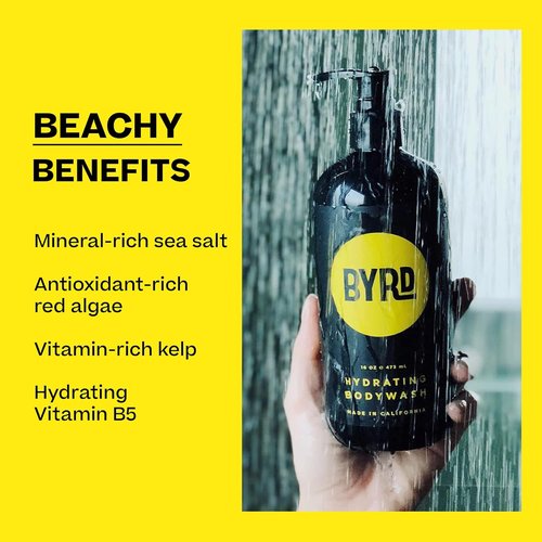 BYRD Hydrating Body Wash - Sulfate-Free Daily Cleanser with Green Tea & Aloe Vera | 16 Fl Oz