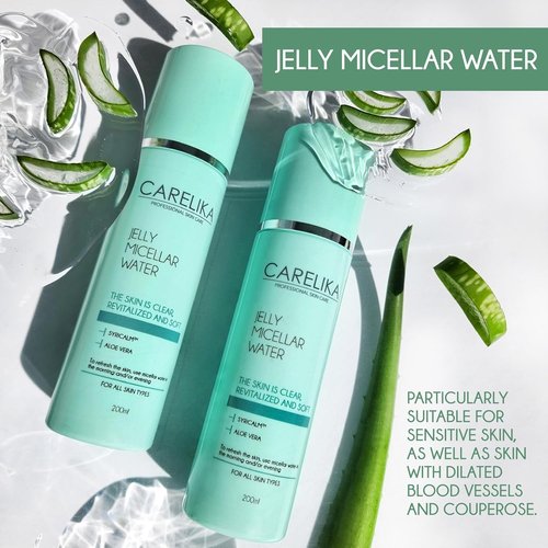 Jelly Micellar Water with Aloe - Gentle Facial Cleanser & Makeup Remover for Sensitive Skin | Hydrating 200ml
