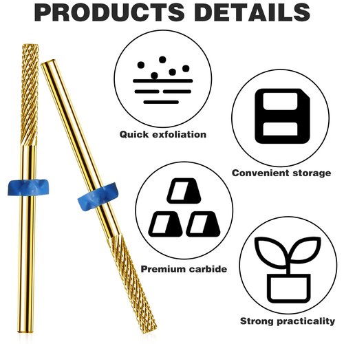 2Pcs Nail Drill Bits, Carbide Drill Bits Remover Cuticle Bit for Nail Drill Cleans Dead Nail Supplies, Drill Bits Nail Tech Suitable for Electric Nail File Nail Bits Cuticle Drill Bits for Nails