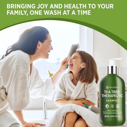 Roycederm Tea Tree Antifungal Shampoo - Medicated Folliculitis Treatment for Dry, Itchy Scalp | Paraben & Sulfate Free