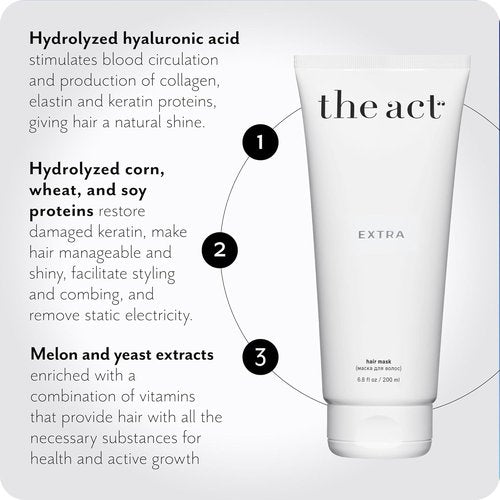 Act Extra Nourishing Hair Mask - Intense Hydration with Argan Oil & Coconut Oil | 6.8 Fl Oz
