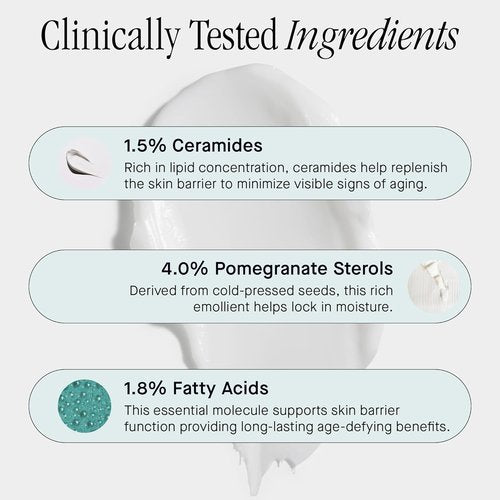 Brandefy Tri Lipid Replenish Treatment - Peptide Moisturizer with 1.5% Ceramides & 4.0% Sterols | Hydrating Face Cream (1.6 Oz)