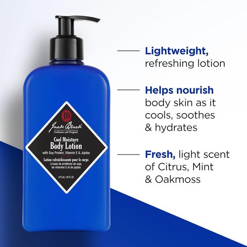 Jack Black Cool Moisture Body Lotion - Hydrating Lotion for Dry Skin | Men's Moisturizer 16 oz