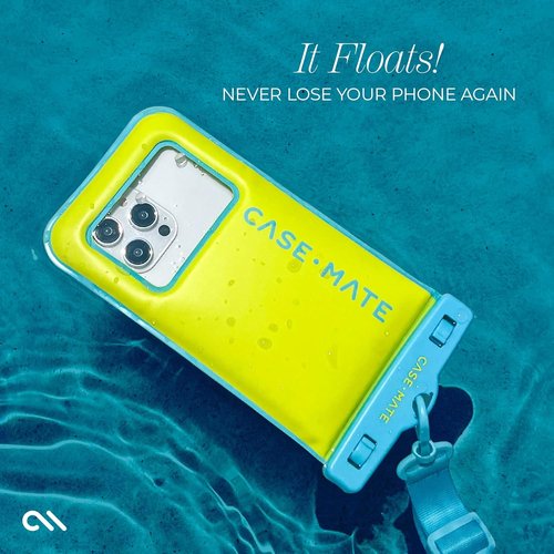 Case-Mate Waterproof Phone Pouch - IP68 Floating Case with Crossbody Lanyard | Touchscreen Friendly - Citrus Splash