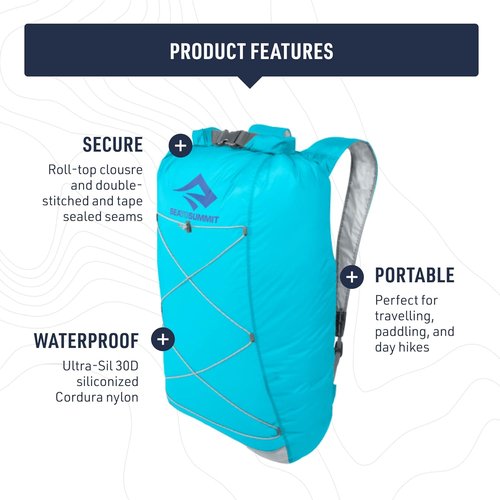 Sea to Summit Ultra-Sil Dry Pack - Lightweight Waterproof Daypack for Outdoor Adventures