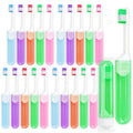 Travel Size Toothbrush Bulk Disposable Toothbrushes Individually Wrapped ,Mini Toothbrush With Toothbrush Cover Folding Toothbrushes Camping Toothbrush for Camping,Hiking,Traveling,School (30)