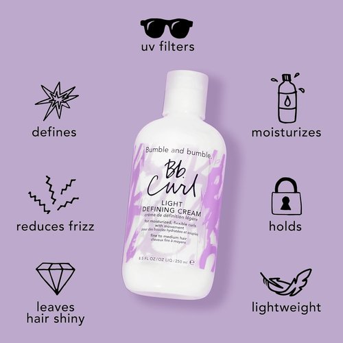 Bumble and bumble. Curl Defining Styling Cream - Moisture & Definition for Fine to Medium Curly Hair | Anti-Frizz, Hold & Shine with Jojoba, Avocado & Coconut Oils