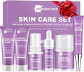 Skin Care Set,6 Pcs Anti-aging Skincare w/Korean Retinol,Hydrate, Moisturize Self Care Facial Skin Care Routine Kit Women Teen Girls Travel Skincare Gift Set,Valentines Birthday Gift for Women Her Mom