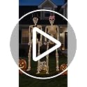 Lighted Halloween Skeleton Family Set - 36 Inch Spooky Yard Decor with Dog & Accessories