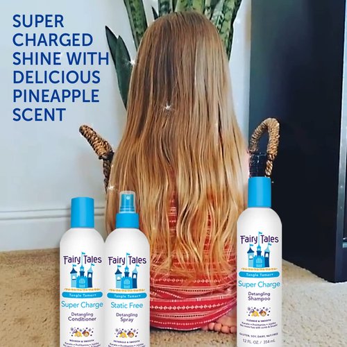 Fairy Tales Tangle Tamer Detangling Spray - Static-Free Formula for Kids - 12 oz, Paraben & Sulfate Free
