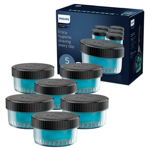 Philips UK Kitchen and Home Quick Clean Pod Replacement Cartridge for Electric Shaver, 5+1-Pack, Up to 18 mos hygienic Shaving, Quick Clean pod Compatible, CC16/50, 1.338 kg, 6-Count