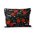 Cafl Boho Wildflower Makeup Bag Floral Botanical Cosmetic Bag for Women Large Capacity Make Up Bag Portable Travel Toiletry Pouch Organizer 10 * 8inch