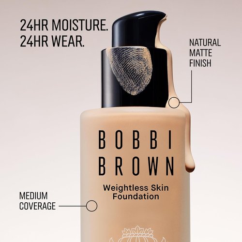 Bobbi Brown Weightless Skin Foundation SPF 15 - Oil-Control, 24-Hour Hydration | Natural Matte, 1 Fl Oz