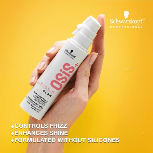 OSiS+ Glow Anti-Frizz Shine Serum - Lightweight Heat Protection & Frizz Control for All Hair Types" 

**Rewritten Title:**  
"OSiS+ Glow Anti-Frizz Shine Serum - Lightweight Frizz Control & Heat Protection for All Hair Types