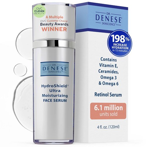 Dr. Denese SkinScience HydroShield Retinol Serum - Hydrating 4 oz Formula with Retinol & Ceramides | Dermatologist Tested & Cruelty-Free