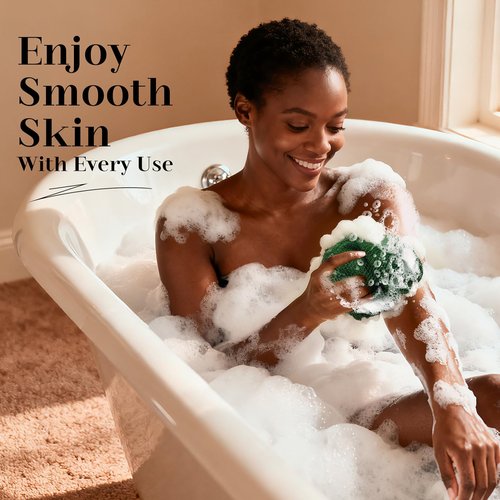 CORATED African Net Sponge Authentic, Shower Loofah Exfoliating Bath Sponge, Body Scrubber for Women and Men Daily Use Body Care, Travel Portable Bath Accessories Spa Gifts