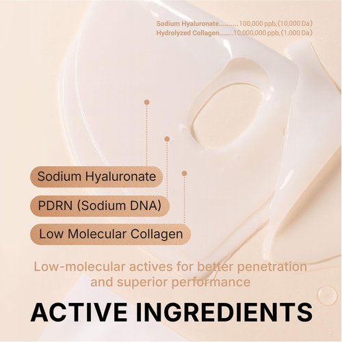 VIABEAUTY Bio Collagen Face Mask with PDRN and Hyaluronic Acid - Hydrogel Collagen Mask Overnight - Deep Hydrating, Glass Skin, Firming & Rejuvenating Skincare| 1.41oz(40g) x 4ea