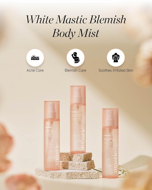 Mastina White Mastic Cooling Body Mist - Hydrating & Brightening Spray for Sensitive Skin | 5.1 fl oz