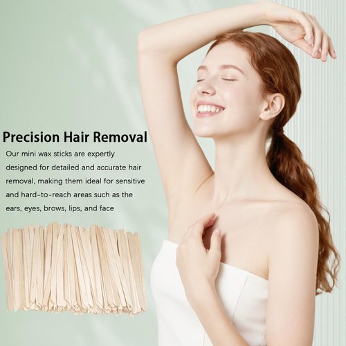 1000Pcs Wooden Wax Sticks, Eyebrow Wax Sticks for Hair Remove, Waxing Spatulas Applicator Sticks for Body Lip Hair Removal, Small Popsicle Sticks