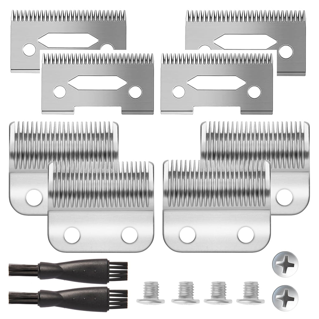 ZZYZSFUS 4 Pack Professional Replacement Clipper Blades,Precision 2 Holes Adjustable Hair Clipper Parts Blade for 5-Star Senior, Magic Clip, Reflections Senior