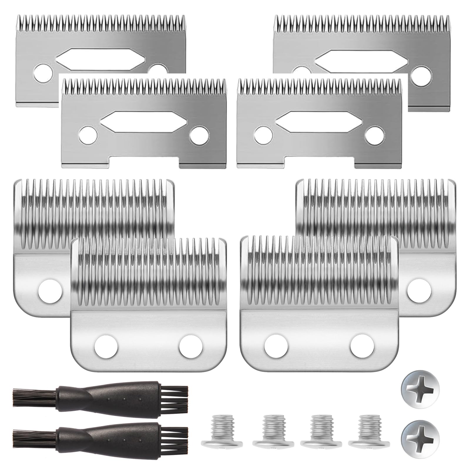 ZZYZSFUS 4 Pack Professional Replacement Clipper Blades,Precision 2 Holes Adjustable Hair Clipper Parts Blade for 5-Star Senior, Magic Clip, Reflections Senior