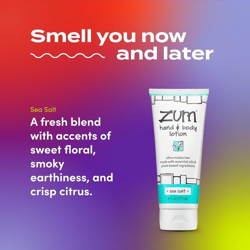 Indigo Wild Zum Hand & Body Lotion - Natural Moisturizer with Shea Butter & Jojoba Oil - Sea Salt Scent | 6 fl oz (2 Pack)
