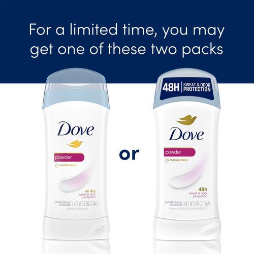 Dove Powder Invisible Solid Anti-Perspirant Deodorant 2.6 oz (Pack of 6)
